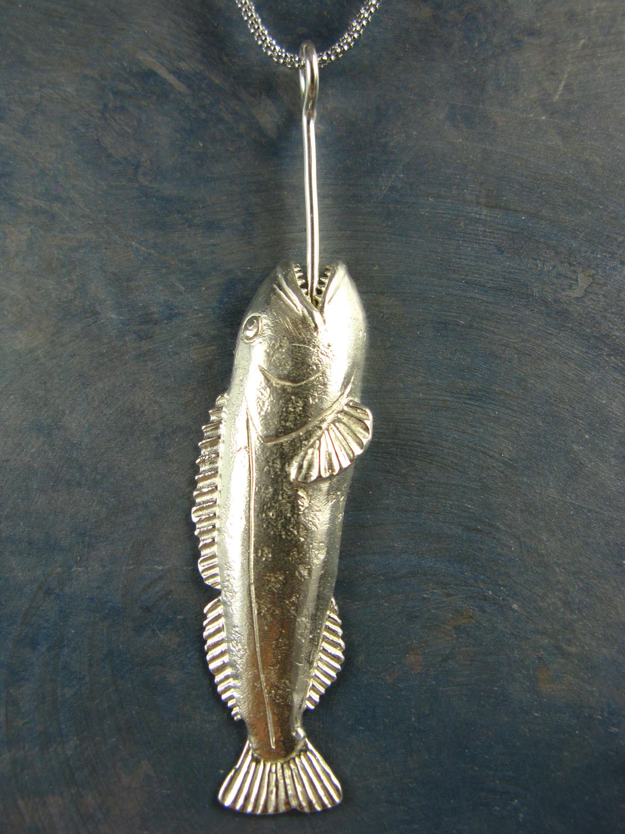 Large Ling Cod Pendant in Gold