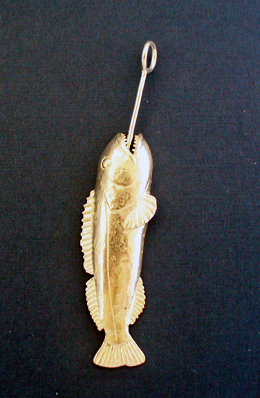 Large Ling Cod Pendant in Silver