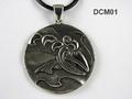 Dreamcatcher Fish Medallion in Silver
