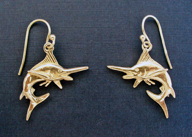 Marlin Earrings in Silver